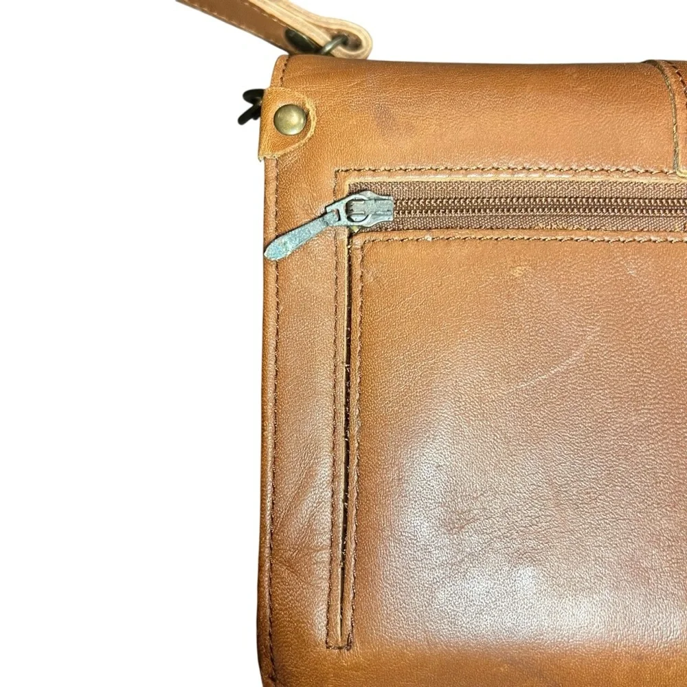 Eddie Bauer Brown Leather‎ Crossbody Bag - Picture 9 of 16